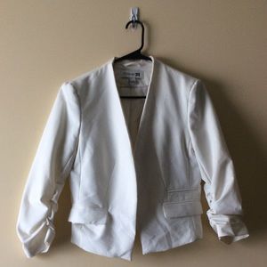 Forever21 Asymmetrical Blazer with Ruched Sleeves
